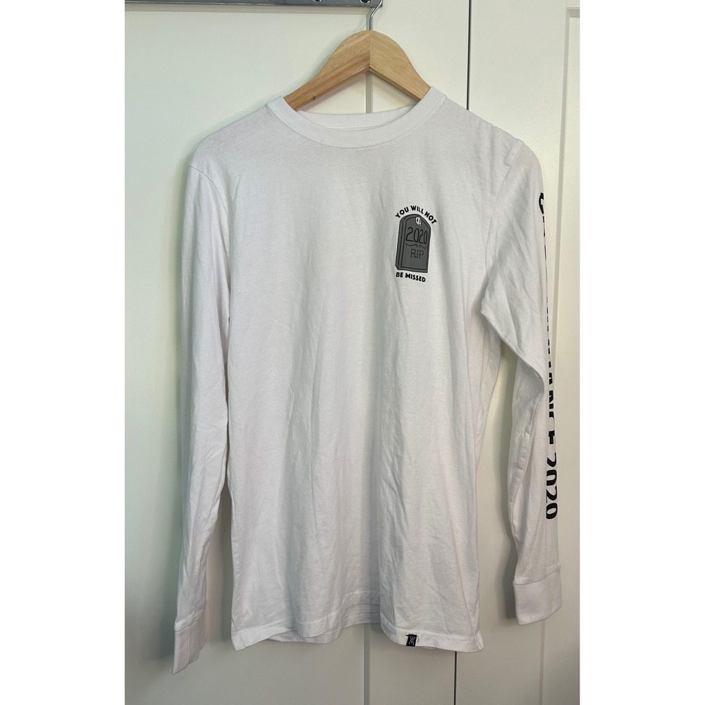 Arsenic Good Riddance 2020 Skeleton Skateboard Graphic Long Sleeve Shirt White S